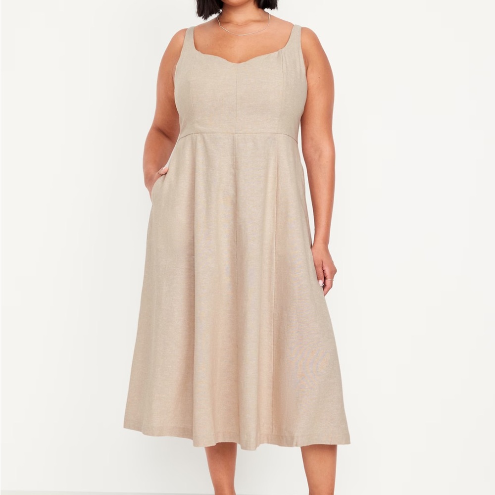Old Navy NWOT Linen Blend Sleeveless Dress